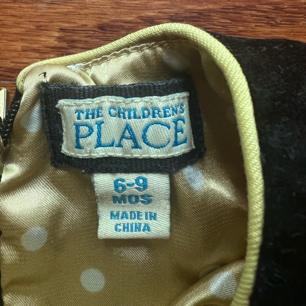 The Children's Place Black Velvet Headband with Gold Lining - Picture 3 of 3